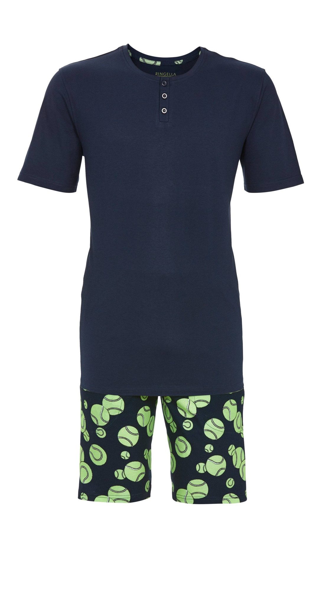 Ringella Shorty mit kurzer Knopfleiste und Bermuda mit Seitentaschen (2 tlg) Single Jersey aus reiner Baumwolle