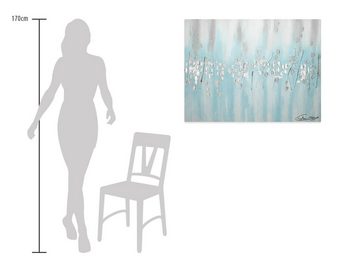 KUNSTLOFT Gemälde Kühle Entspannung 100x75 cm, Leinwandbild 100% HANDGEMALT Wandbild Wohnzimmer