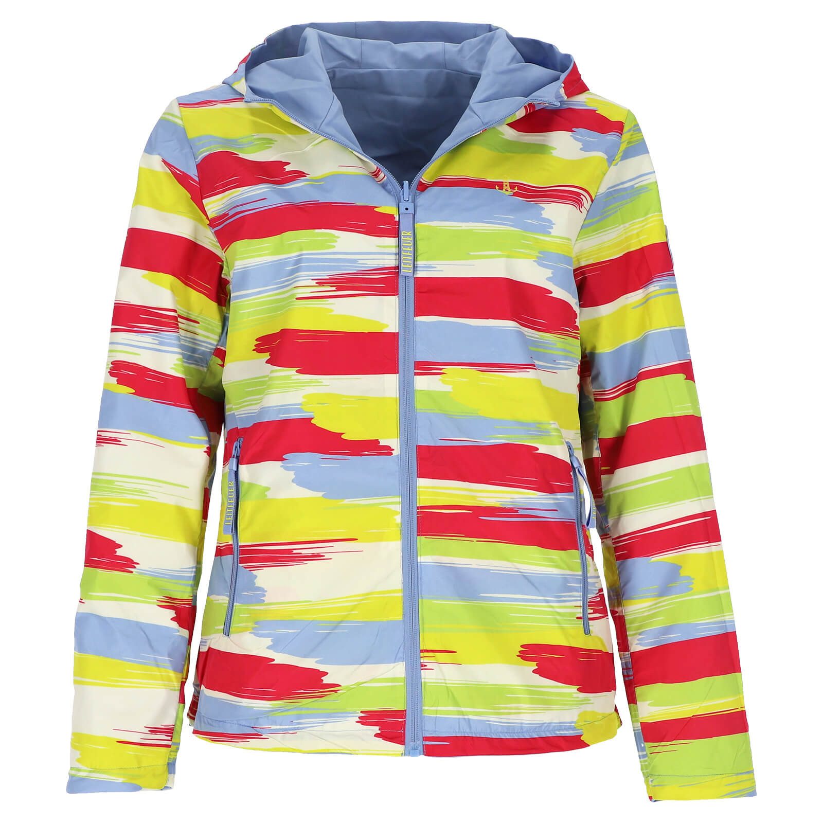 Leitfeuer Regenjacke 50905 Damen Wendejacke mit Kapuze - Outdoor-Jacke unifarben & bunt gestreift – Bild 5 von 5