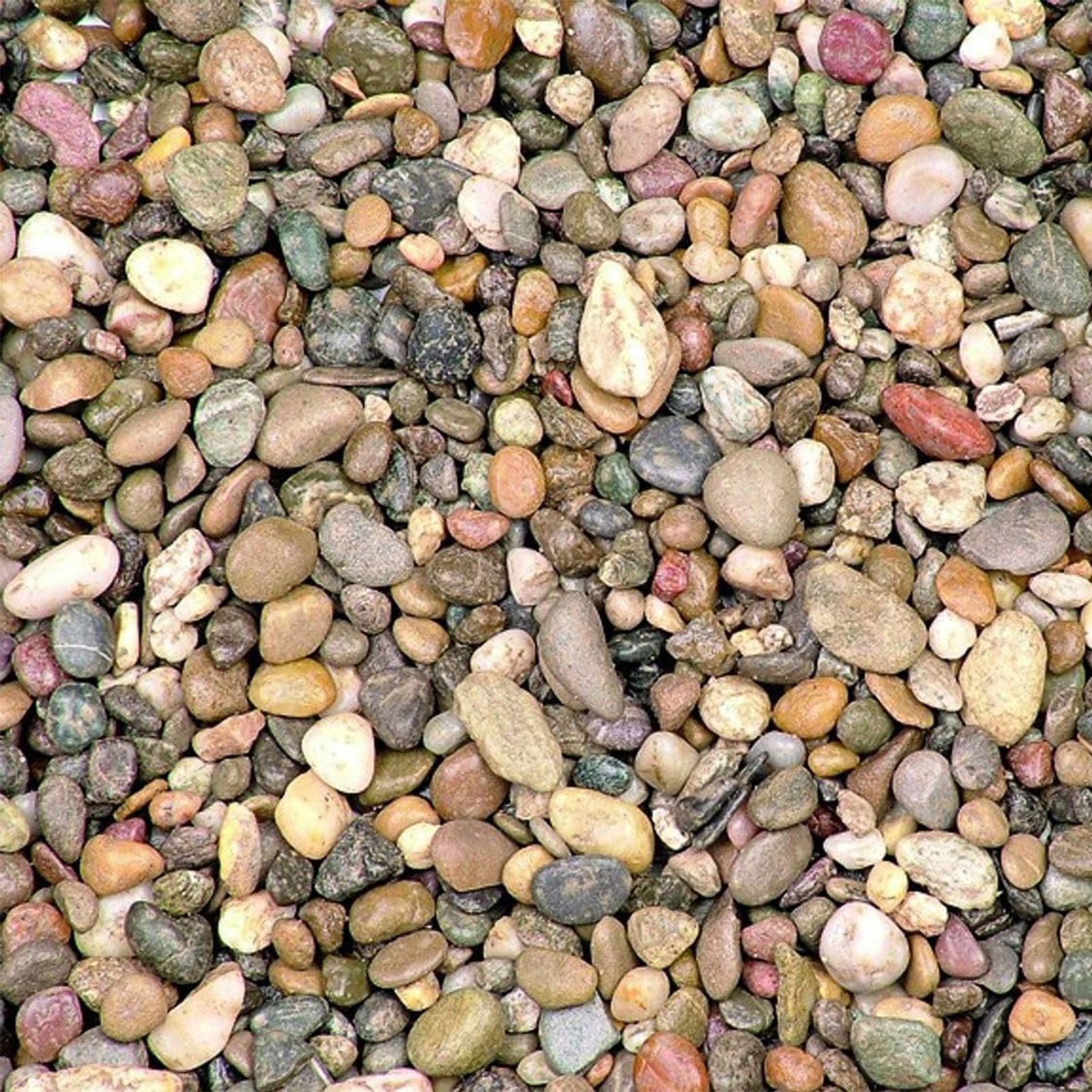 BURI Zierkies 25kg Kies 16-32mm Buntkies Rheinkies Quarzkies Kieselsteine Gartenkies