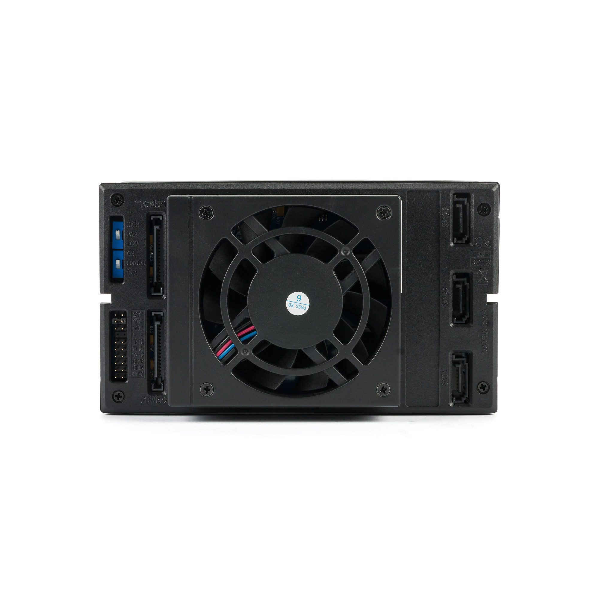FANTEC Festplatten-Gehäuse BP-T2131, SAS & SATA Backplane für 3x 3,5"/2,5" HDD/SSD, schwarz