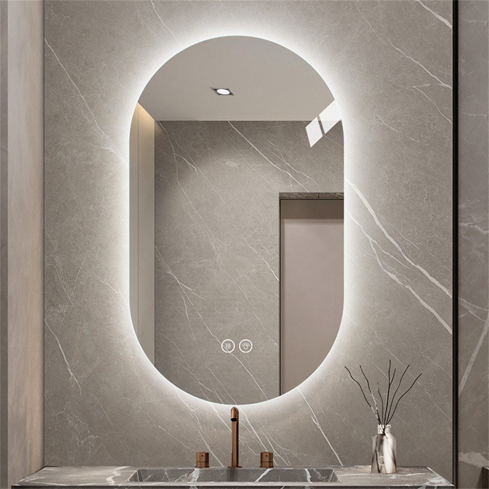 OKWISH Spiegel Smart Mirror for Modern Home Decor (LED Badspiegel– Touchscreen Antibeschlag Silber, 1-St., 60*90cm)