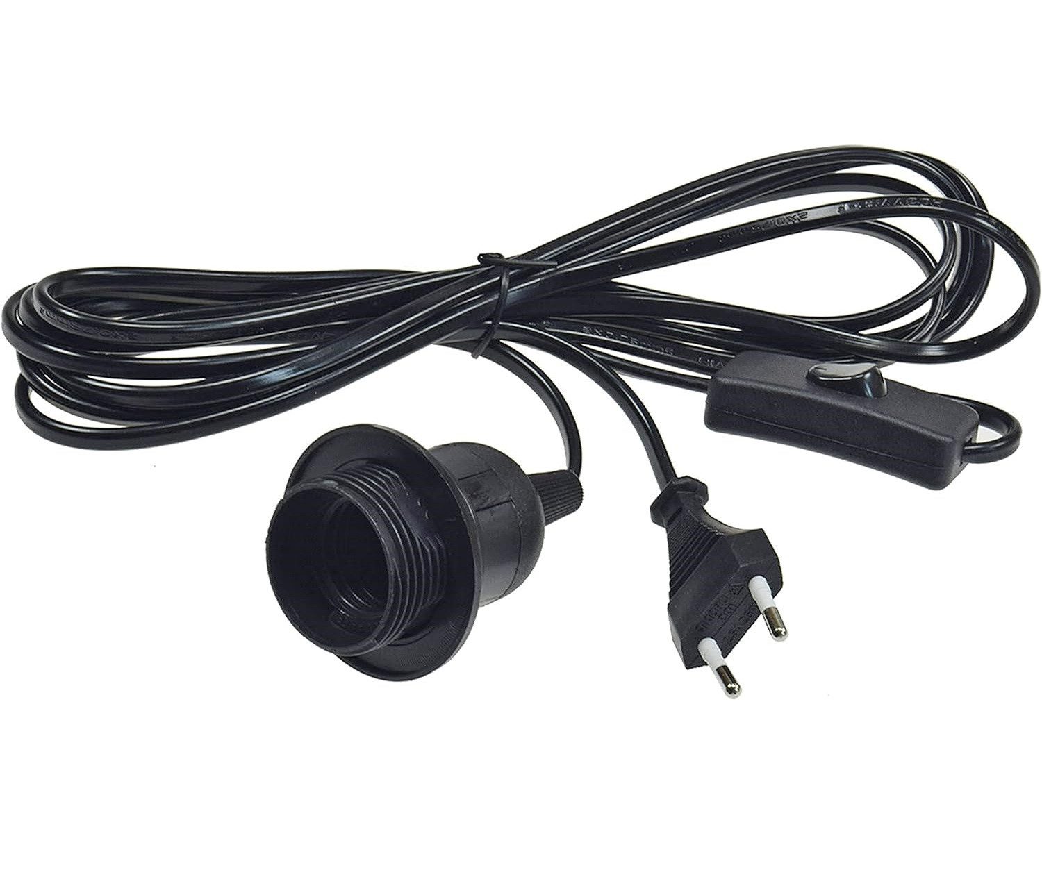 ChiliTec Lampenfassung ChiliTec E27 Lampenfassung 3,4m Kabel mit Schalter Schnurschalter