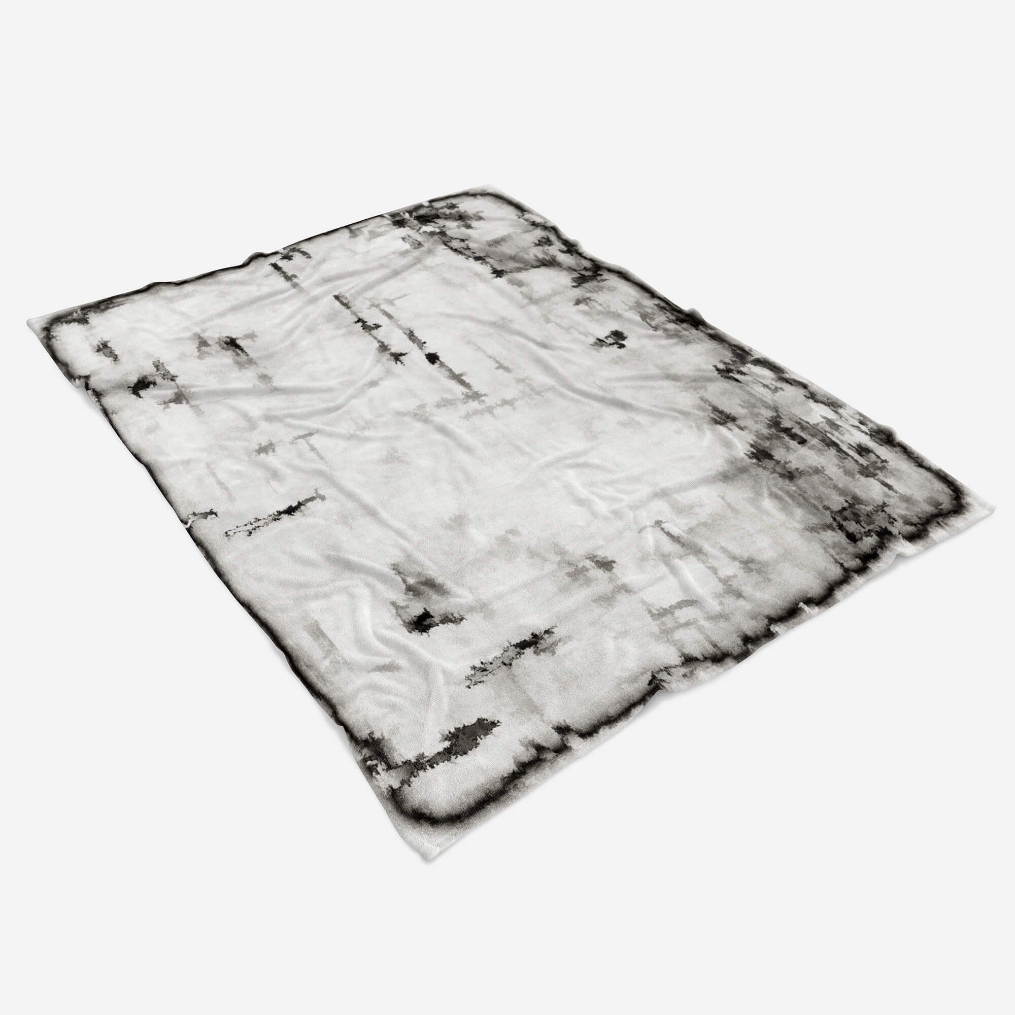 Saunatuch A, Strandhandtuch Art Schwarz Baumwolle-Polyester-Mix Abstrakt Handtücher Grau Handtuch Fotomotiv Weiß Kuscheldecke Sinus Handtuch mit (1-St),