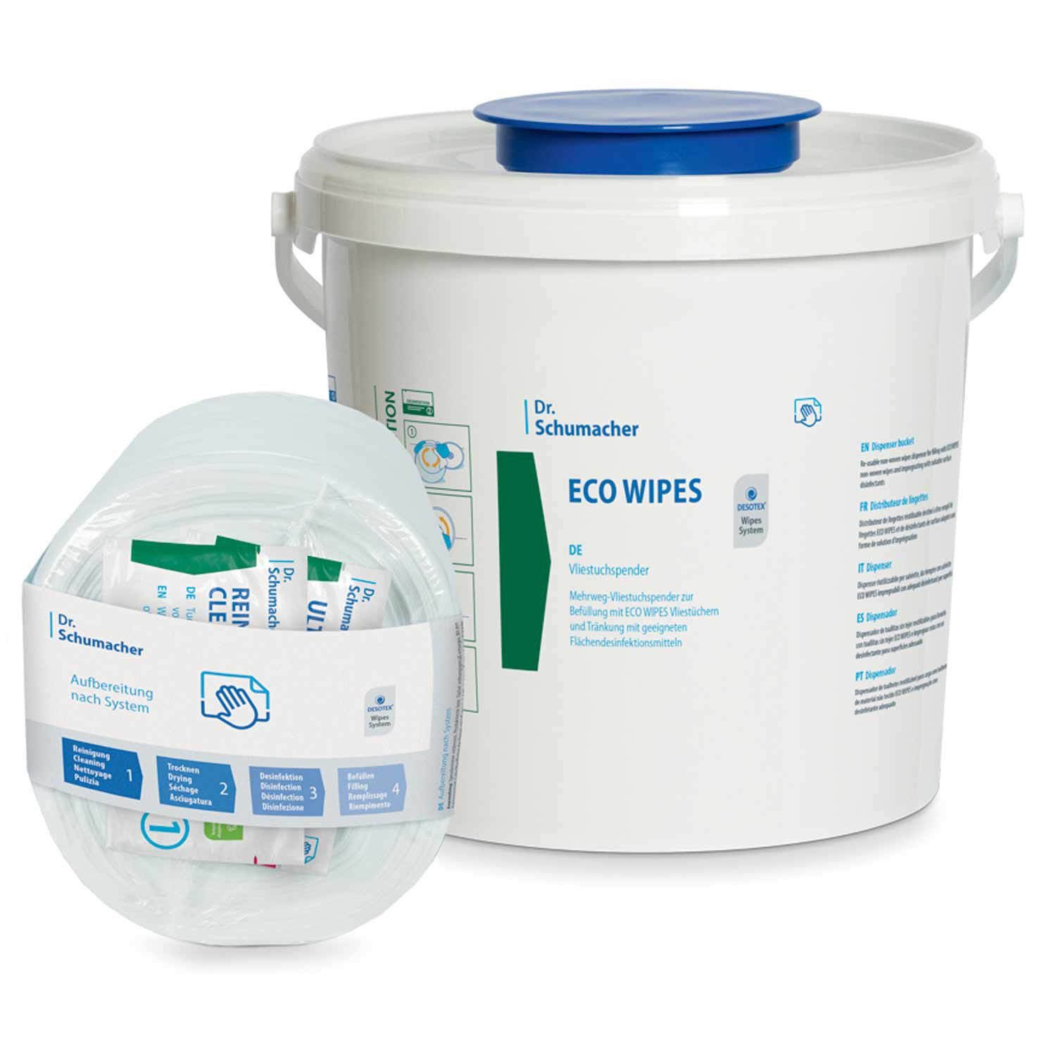 Dr. Schumacher Dr. Schumacher ECO WIPES Vliestuchrolle, 100 Tücher Oberflächen-Desinfektionsmittel