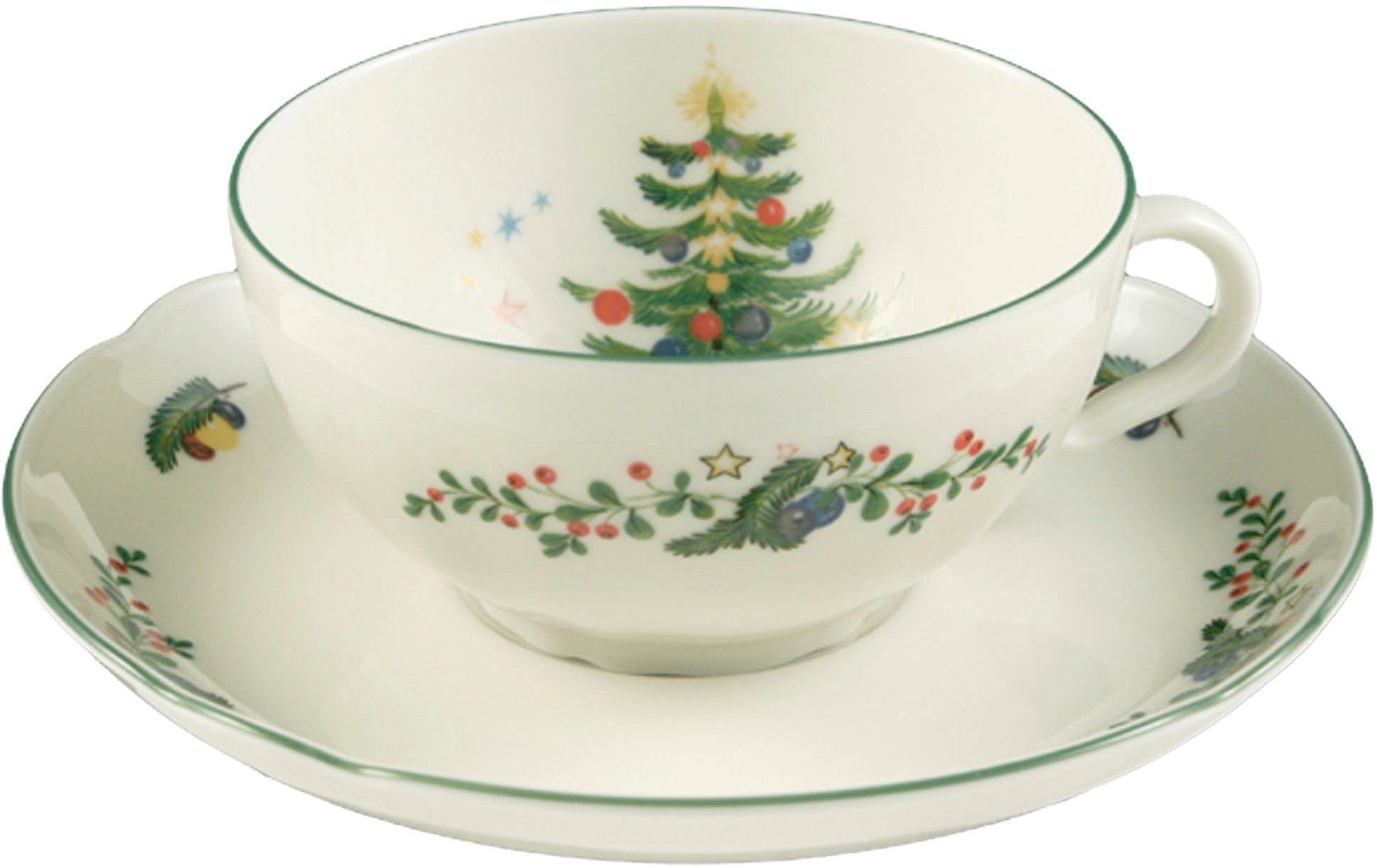 Seltmann Weiden Tasse Marieluise Weihnachten, Teeobertasse 0,21 l, 1-tlg., Porzellan, mit weihnachtlichem Dekor