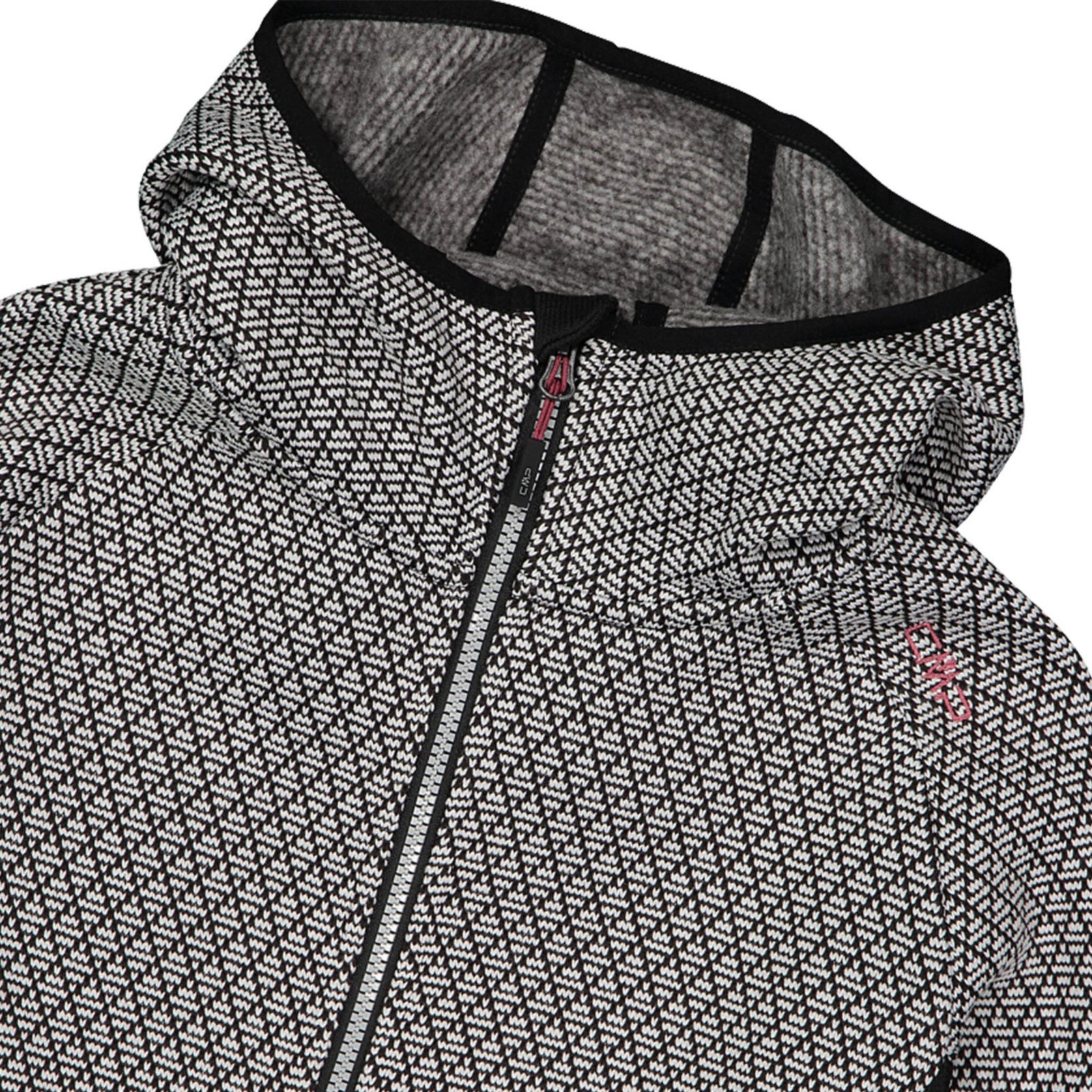 CMP Fleecejacke Woman Jacket Fix Hood mit seitlichen Reißverschlusstaschen