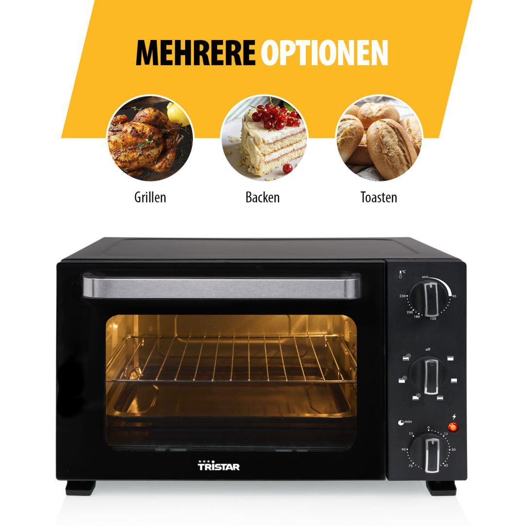 Tristar Minibackofen Tristar OV-3627 Konvektionsofen - 27L - 1500W, 27 L - 1500 W