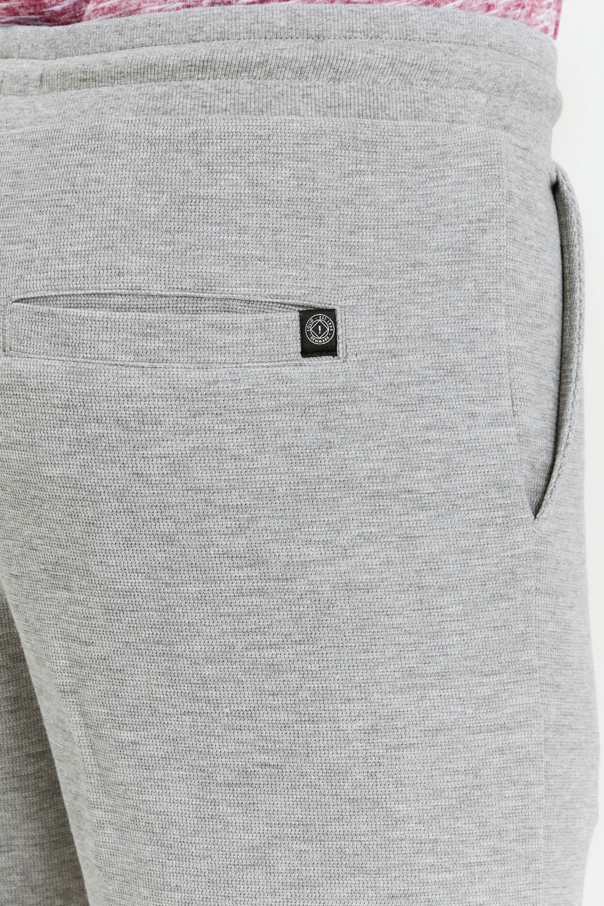 Bund Light SDRobson Sweatshorts !Solid und elastischem Grey Kordeln Shorts mit (1541011) Sweat Melange