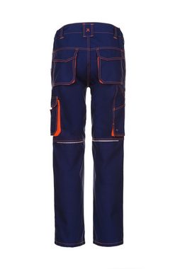 Planam Arbeitshose Bundhose Basalt Neon marine/orange Größe 24 (1-tlg)