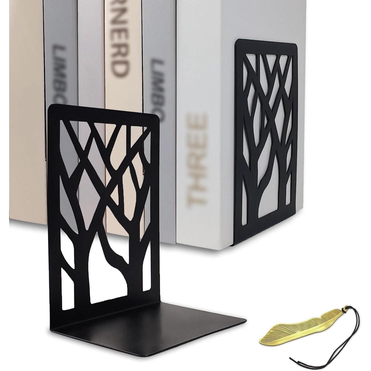 LuxusKollektion Buchstütze Buchstützen Metall Schwarz für Regal, Book Holder für Bücher