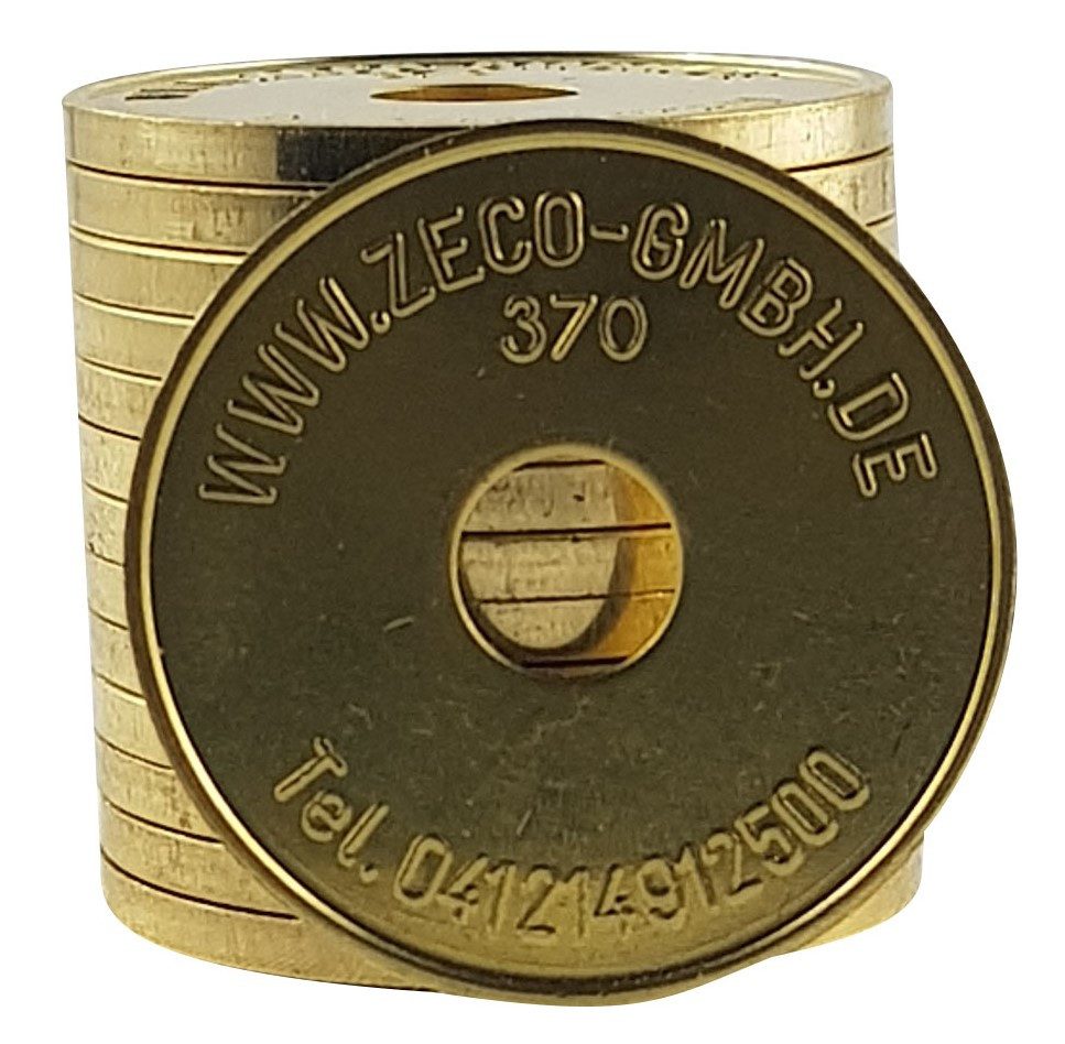 Schellcount Notizblock Waschmarke Zeco370 WM2 kompatibel mit Miele 1699370, VE=10 Wertmarke
