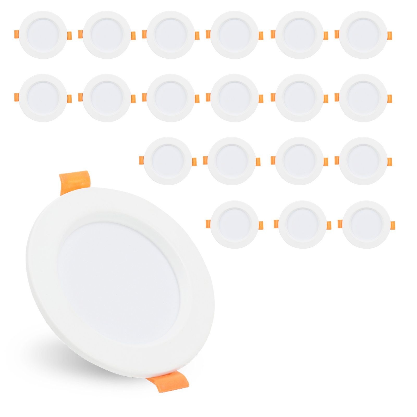 KaltWeiß LED 400LM WarmWeiß Einbaustrahler 20St. Lospitch LED 5W Einbaustrahler