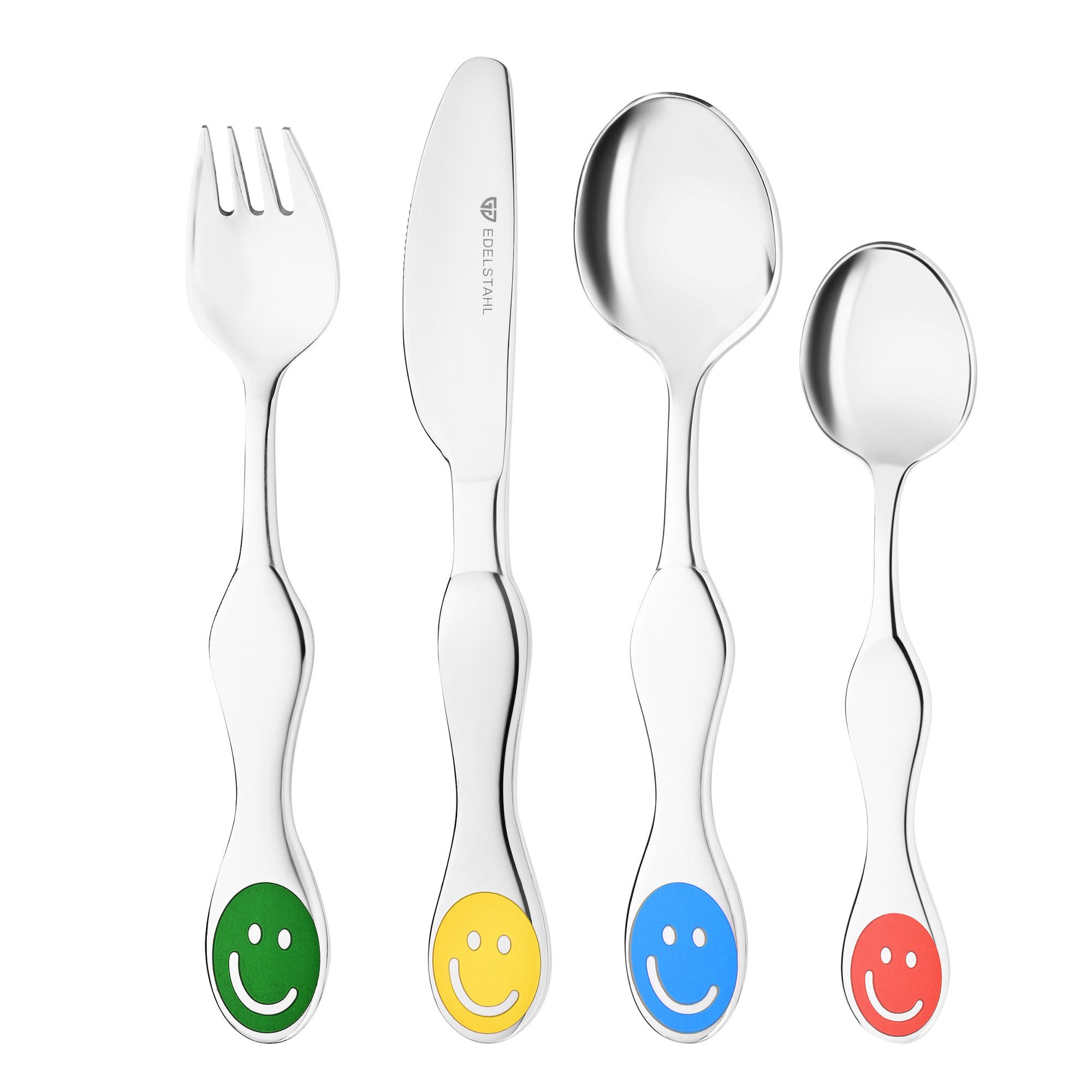 GRÄWE Kinderbesteck GRÄWE Kinderbesteck 4-teilig SMILE, Edelstahl 18/0