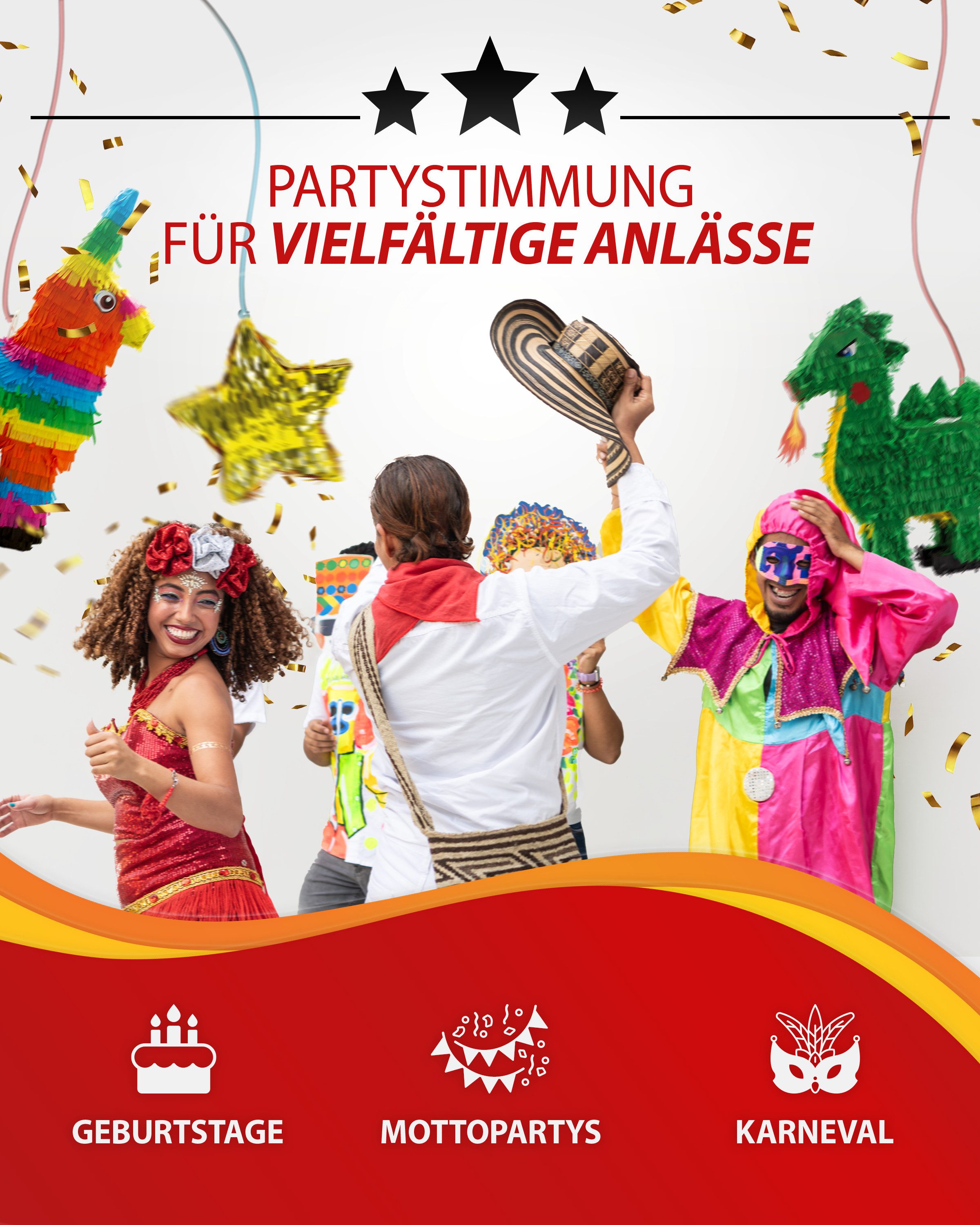 Party Factory Pinata Rennwagen Pinata rot Kinder Partyspiel Schlag-Pinata Kindergeburtstag, Tolles Partyspiel für Jung und Alt