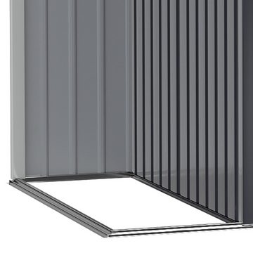 Outsunny Gerätehaus mit Lagerfach, Stahl, BxT: 257x142 cm, (Set, 1 St., Gerätehaus), Stahl