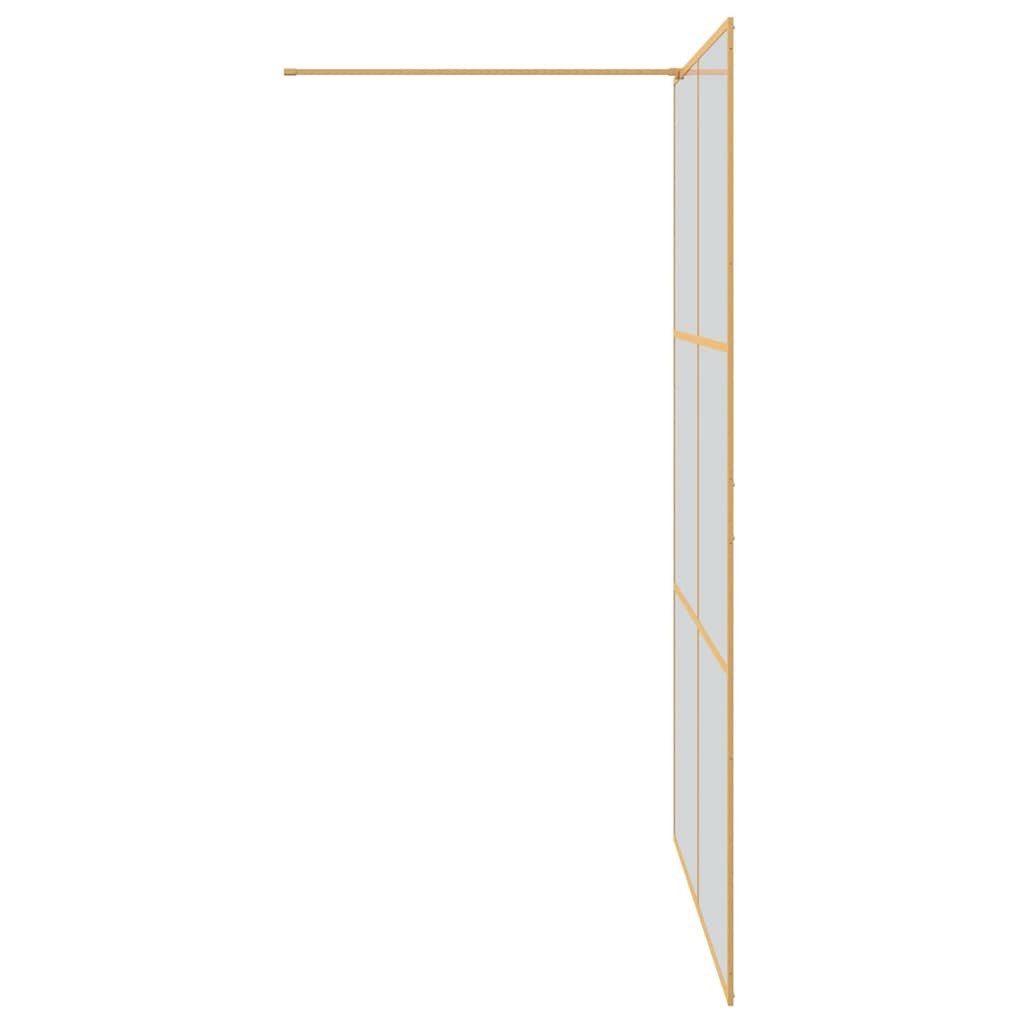 vidaXL Duschwand Walk-in Duschwand Gold 140 x 195 cm Gehärtetes Glas, (1 tlg) – Bild 5 von 5