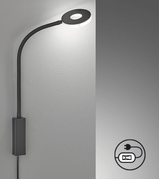 FISCHER & HONSEL LED Wandstrahler Cama, Ein-/Ausschalter, LED fest integriert, Warmweiß