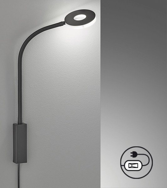 FISCHER & HONSEL LED Wandstrahler Cama, Ein-/Ausschalter, LED fest  integriert, Warmweiß