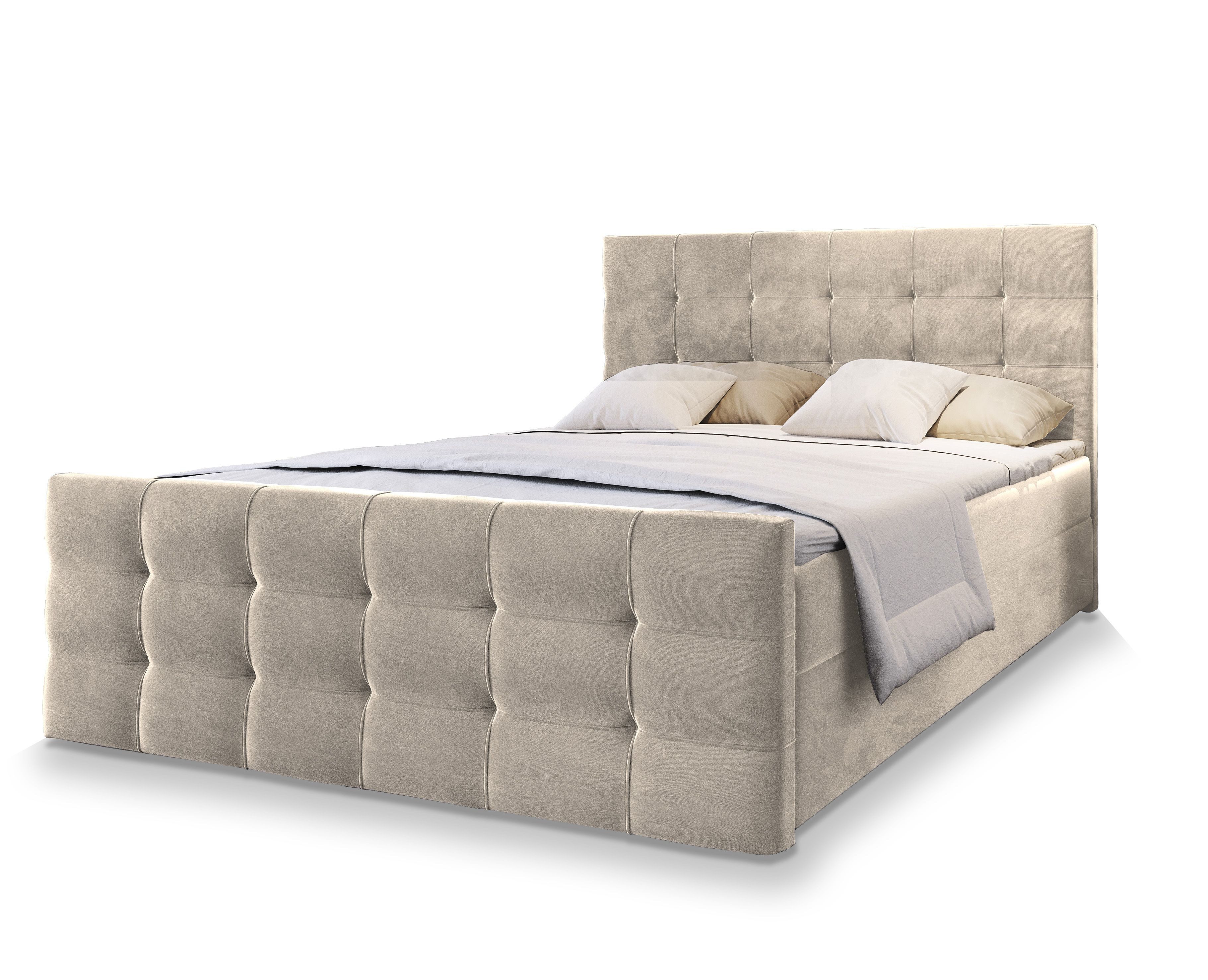 Masseno Boxbett AMON 160x200 cm mit Bonell Matratze und Topper günstig online kaufen