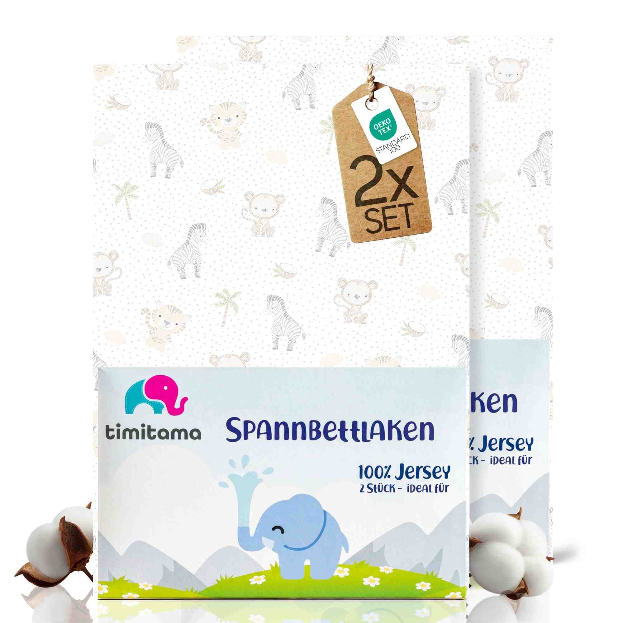 etérea Himmlische Qualität Bettlaken timitama Jersey, Jersey, Gummizug: rundum, (2 Stück)