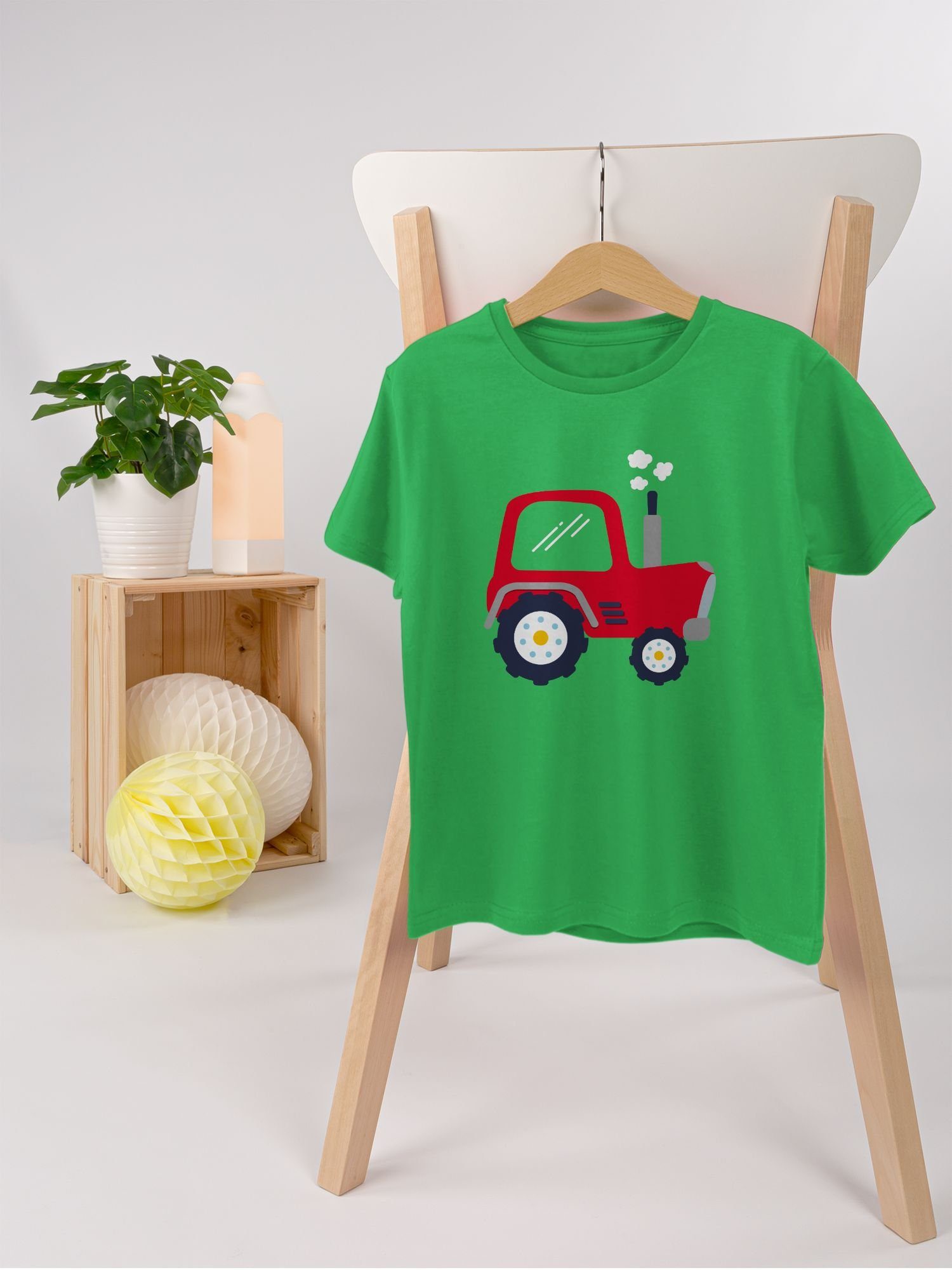 Shirtracer 1 Kinder Traktor T-Shirt Grün Traktor