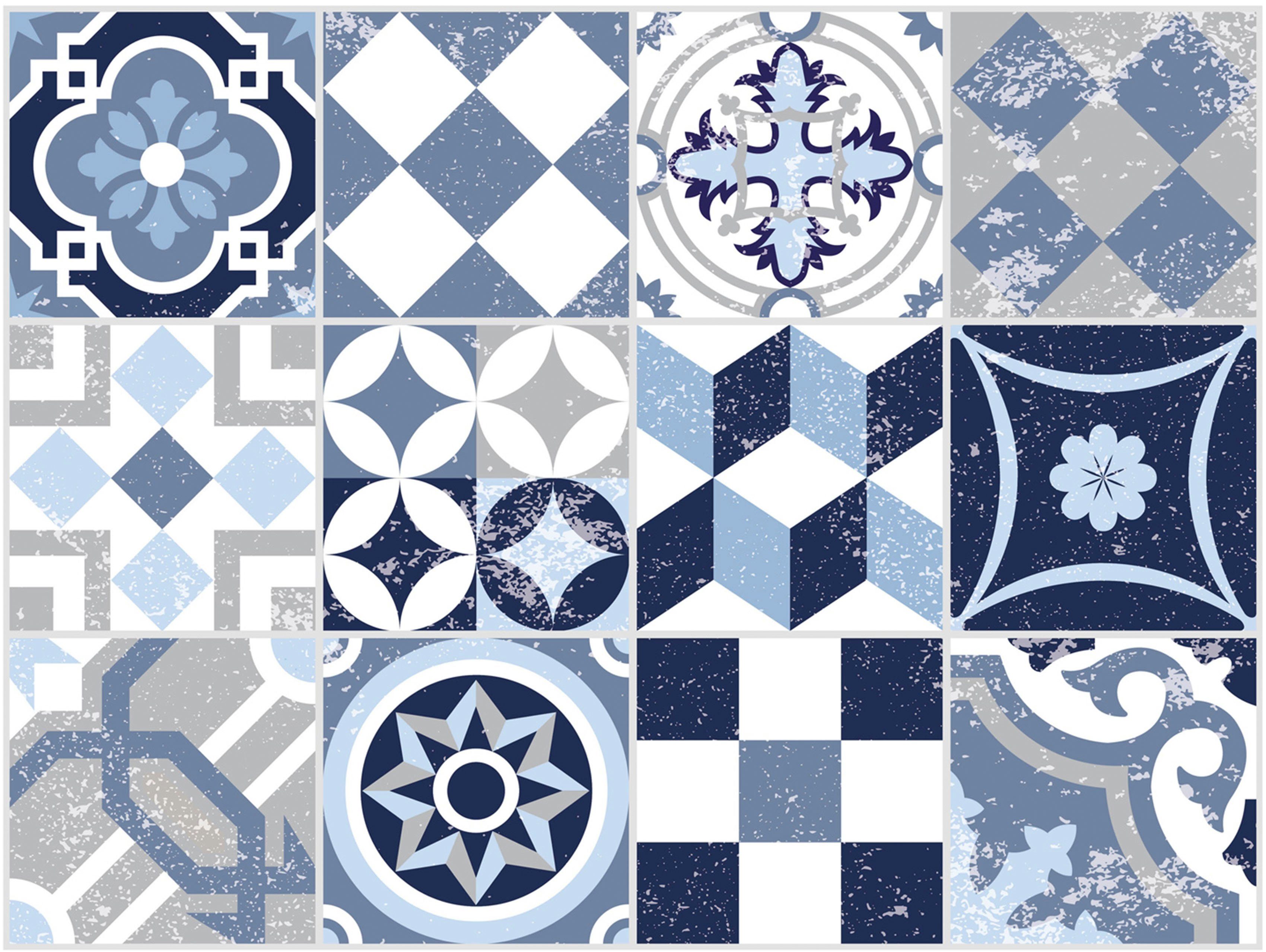 Platzset, »Mosaik, blau«, Contento, (Set, 4-St), für innen und außen geeignet, wasserabweisend-Otto