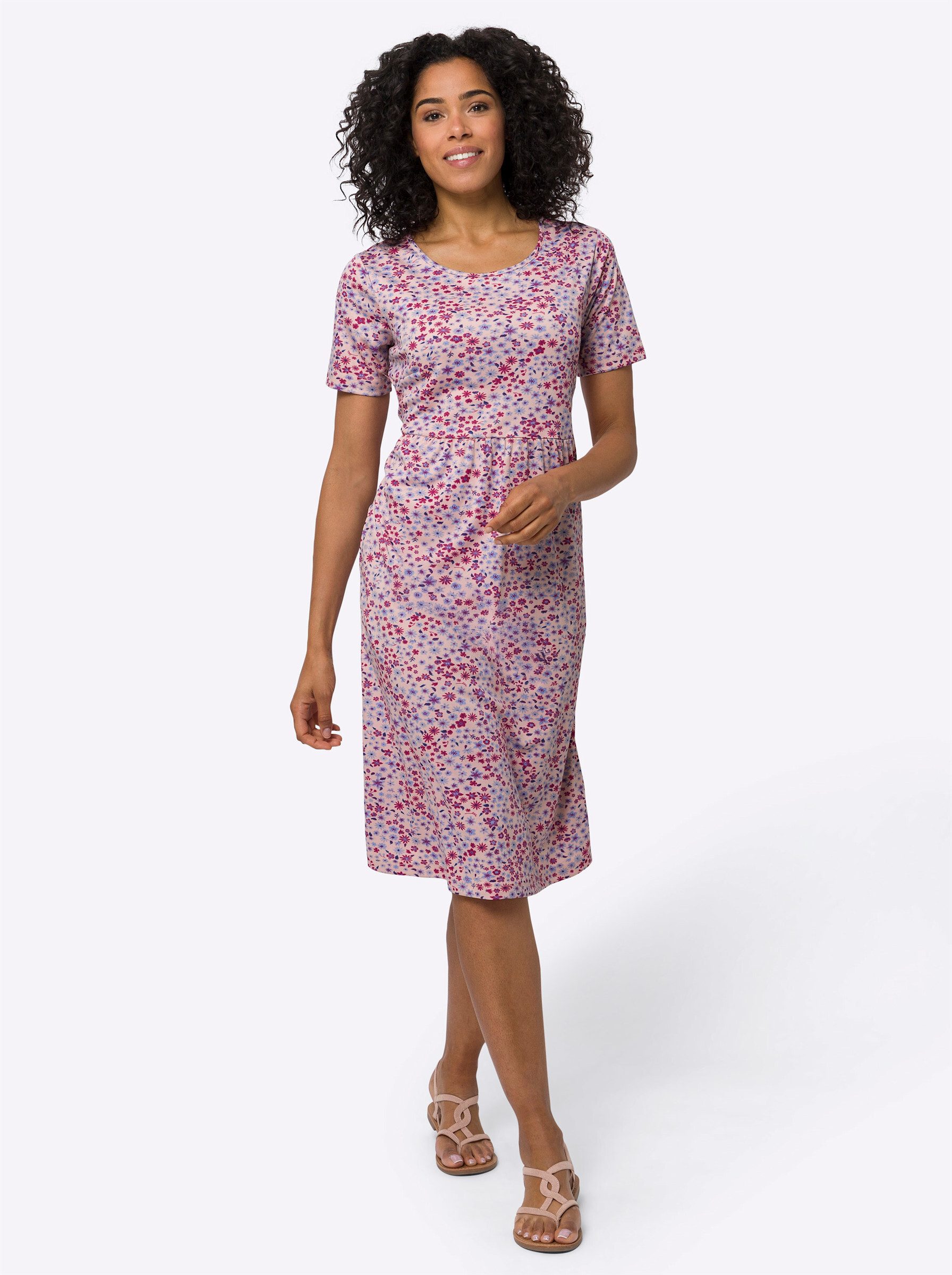 Sieh an! Jerseykleid Jersey-Kleid Kurzarm