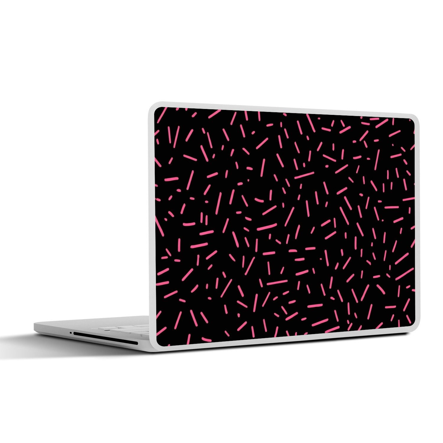Laptop-Aufkleber Spiele - Streifen - Rosa - Abstrakt