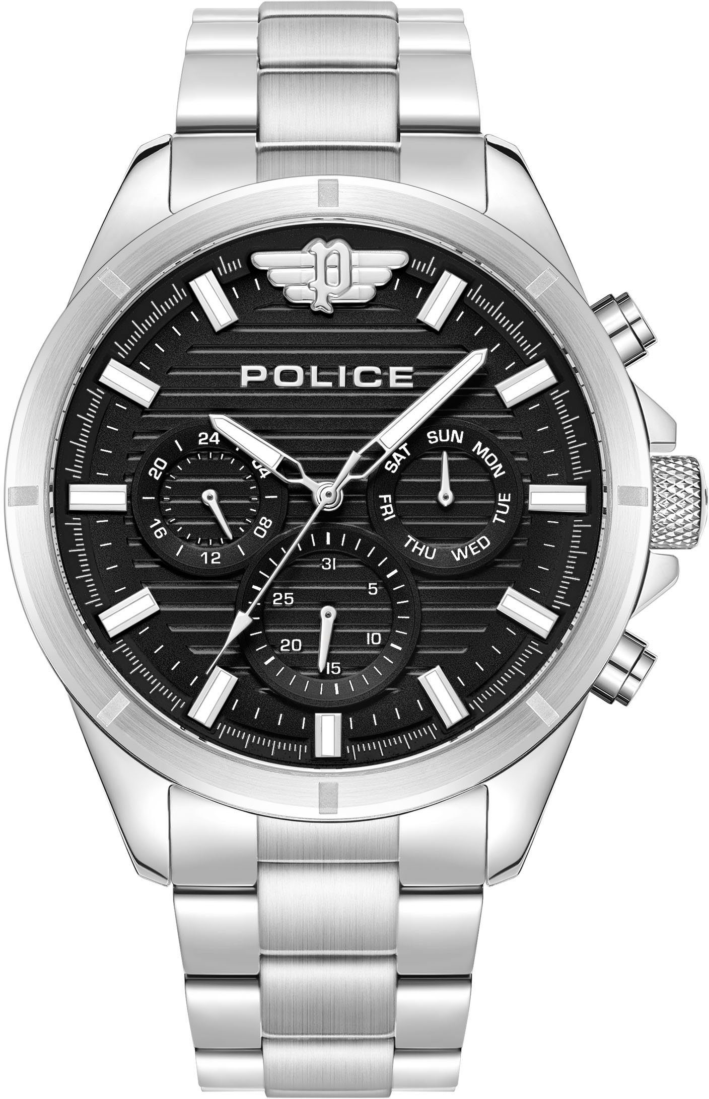 Police Multifunktionsuhr MALAWI, PEWJK2227806, Armbanduhr, Quarzuhr, Herrenuhr, Datum