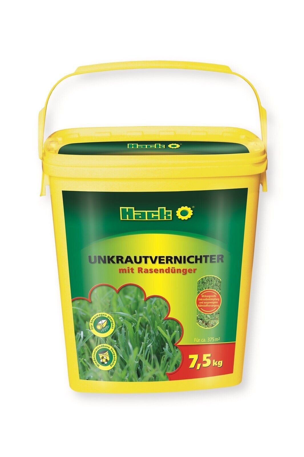 Hack Rasendünger Hack Unkrautvernichter mit Rasendünger 7,5 kg Eimer