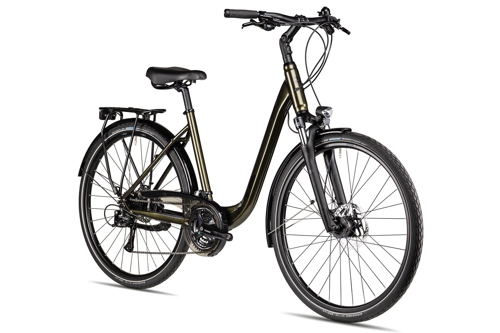 2R Manufaktur Trekkingrad TRX Plus Wave, 24 Gang Shimano Acera RD-M3020 8-fach Schaltwerk, Kettenschaltung, hydraulische Scheibenbremse grün