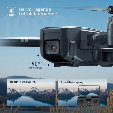 Fangqi Holy Stone HS440 Drohne, mit 1080P Kamera, Quadcopter, faltbar, mit 2 Batterien, die Gesamtflugzeit kann 40 Minuten erreichen, für Anfänger geeignet, Geschenk für Kinder und Erwachsene Drohne