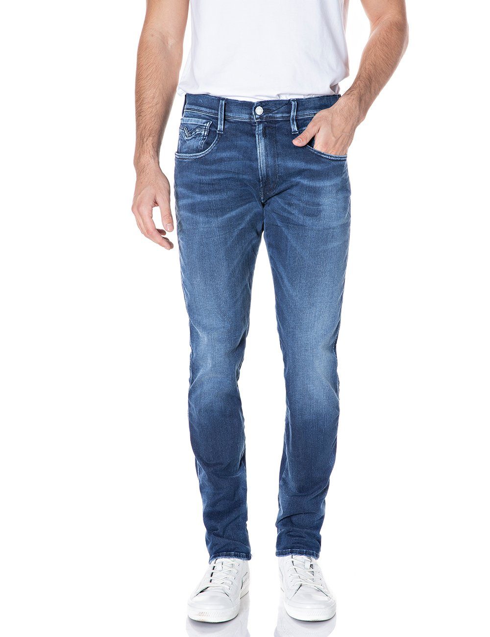 Replay Slim-fit-Jeans Anbass mit Stretch