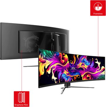 MSI MPG 491CQP QD-OLED Curved-Gaming-Monitor (125 cm/49 ", 5120 x 1440 px, DQHD, 0,03 ms Reaktionszeit, 144 Hz)