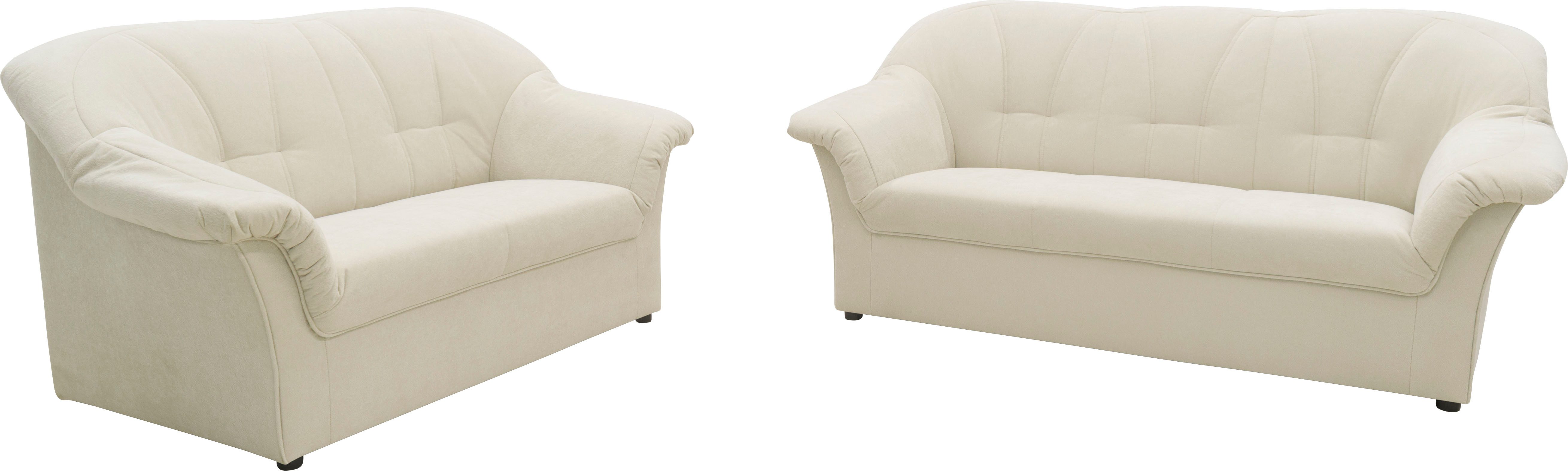 DOMO collection Polstergarnitur Pegnitz zeitloses und elegantes Design, (Set, 2-tlg)