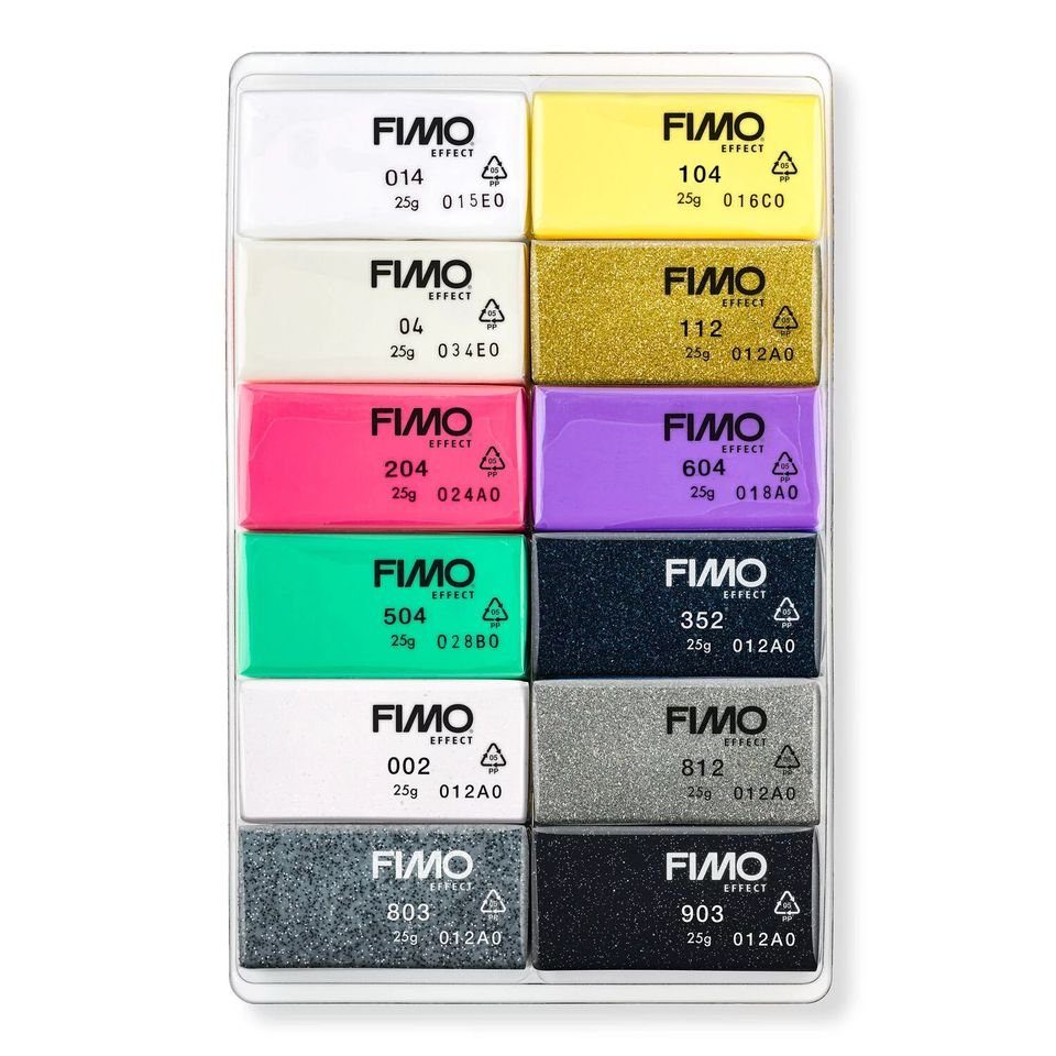 FIMO Modelliermasse Fimo Soft/Effect, ofenhärtende Modelliermasse, 12 Farben á 25g