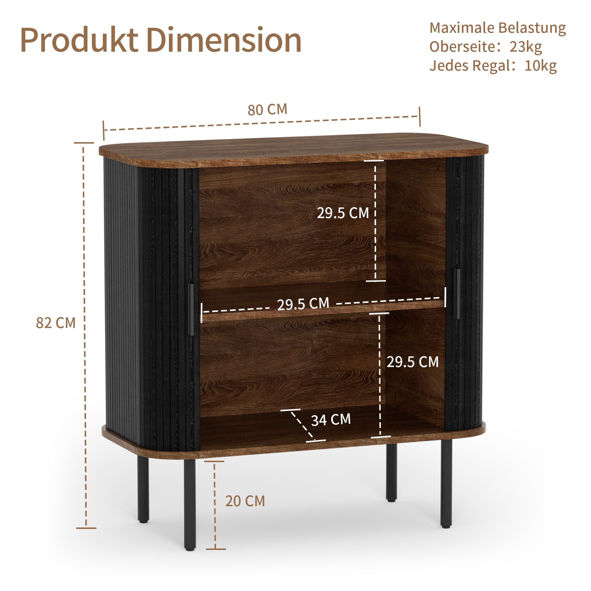 FiveWillowise Sideboard Vielfältiger Aufbewahrungsschrank, Küchenschrank mi günstig online kaufen