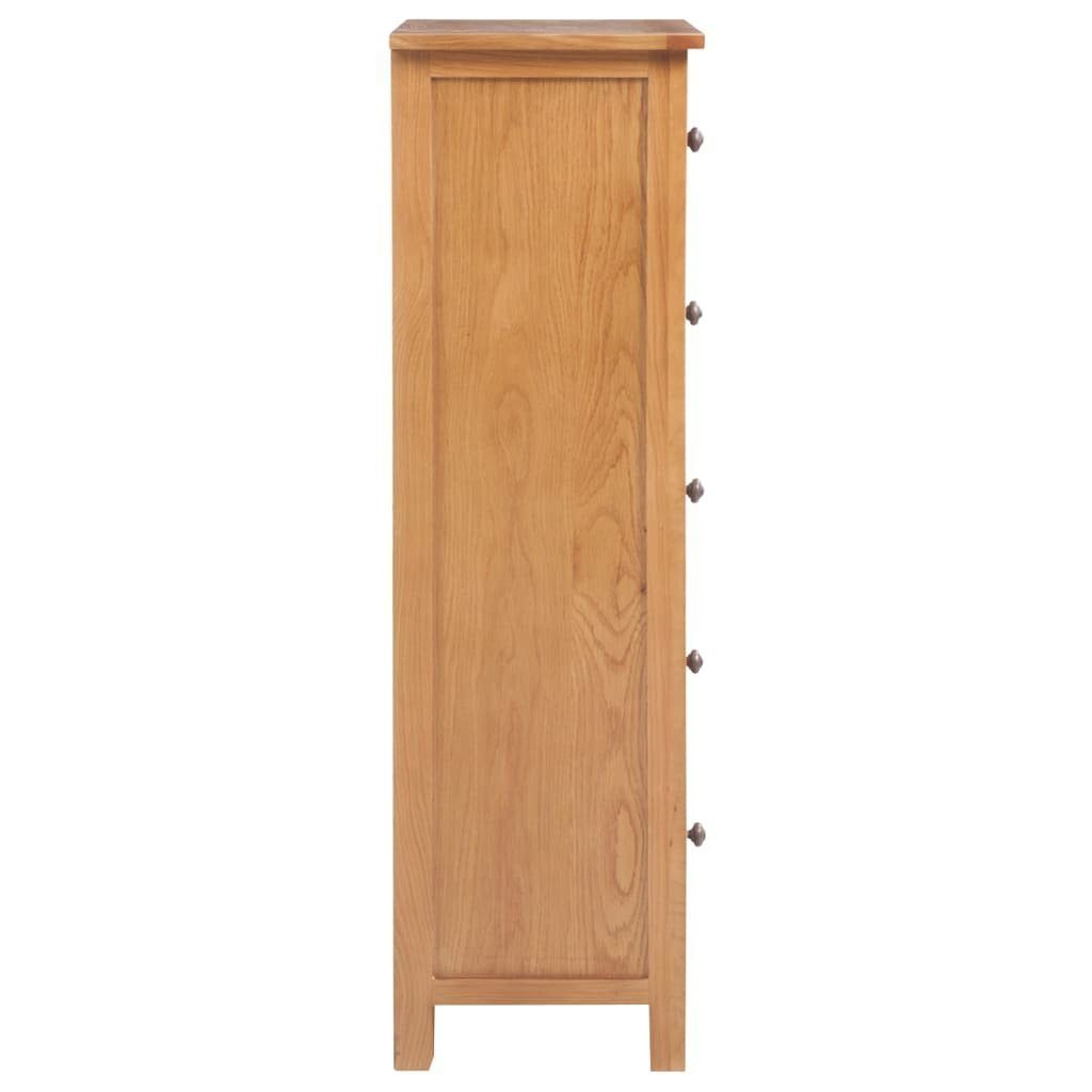vidaXL Kommode Hohe Kommode mit Schubladen 45x32x110 cm Massivholz Eiche
