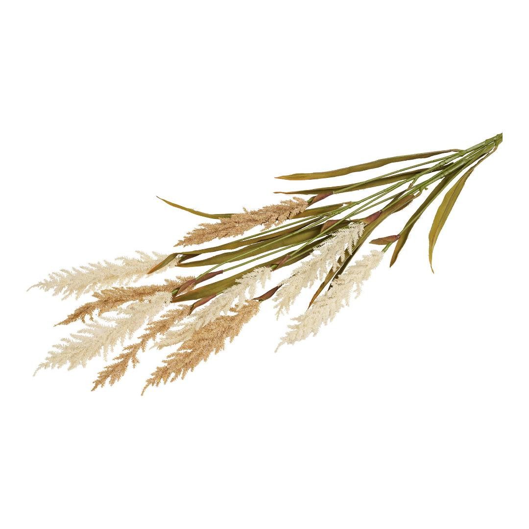 Kunstpflanze Gras künstliche Pflanze Höhe 130cm beige., House Nordic, Höhe 130 cm