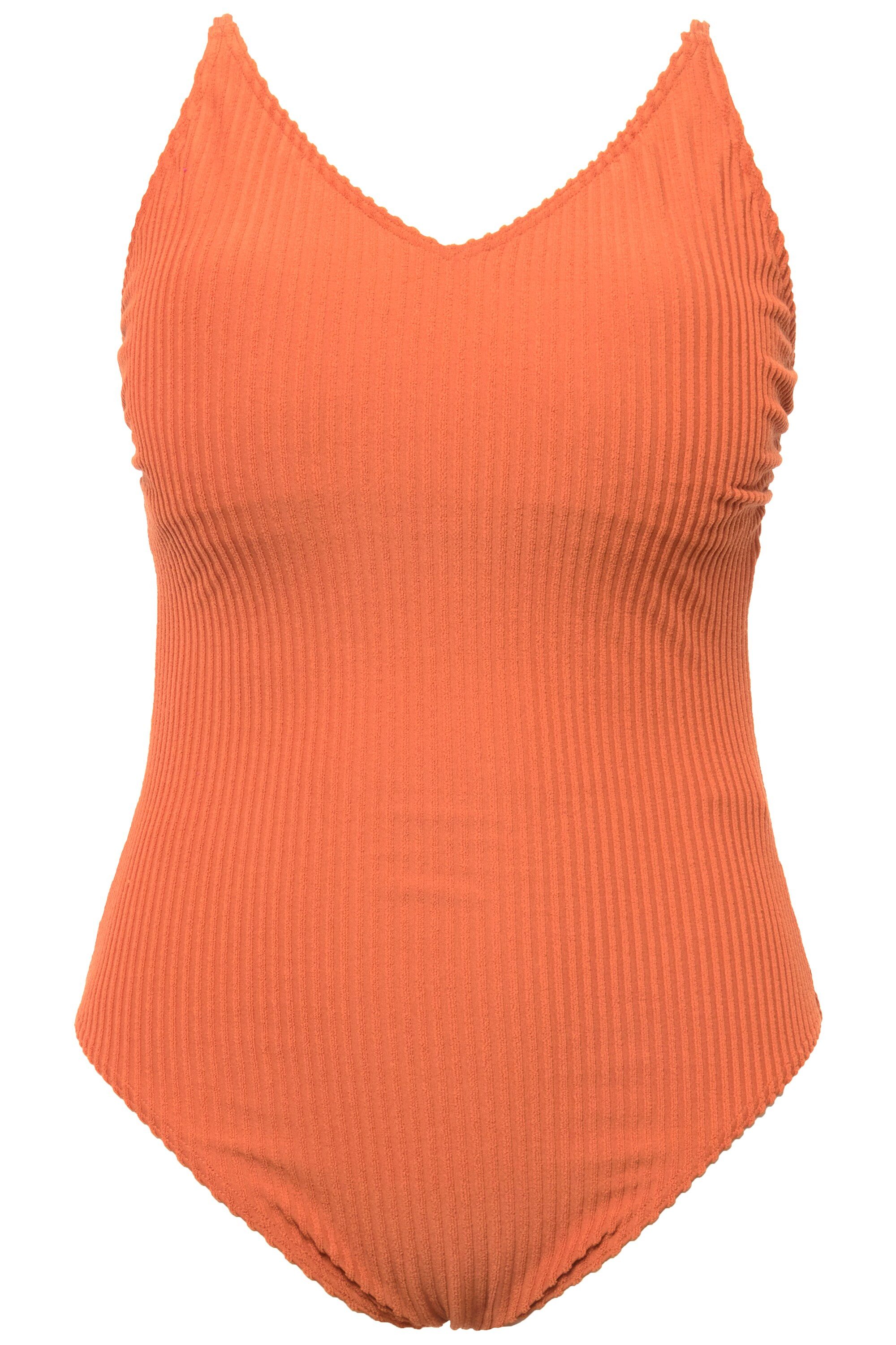 Studio Untold Badeanzug Badeanzug SoftcupsStruktur V-Ausschnitt günstig online kaufen