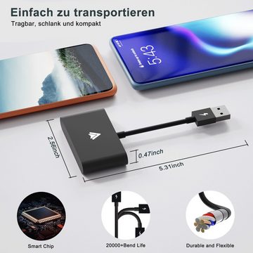 Powerwill Wireless Android Auto Adapter, 2,4GHZ 5GHZ Wireless Adapter mit Typ-C Adapter, für Android 11 und Höher, für Autos ab 2016