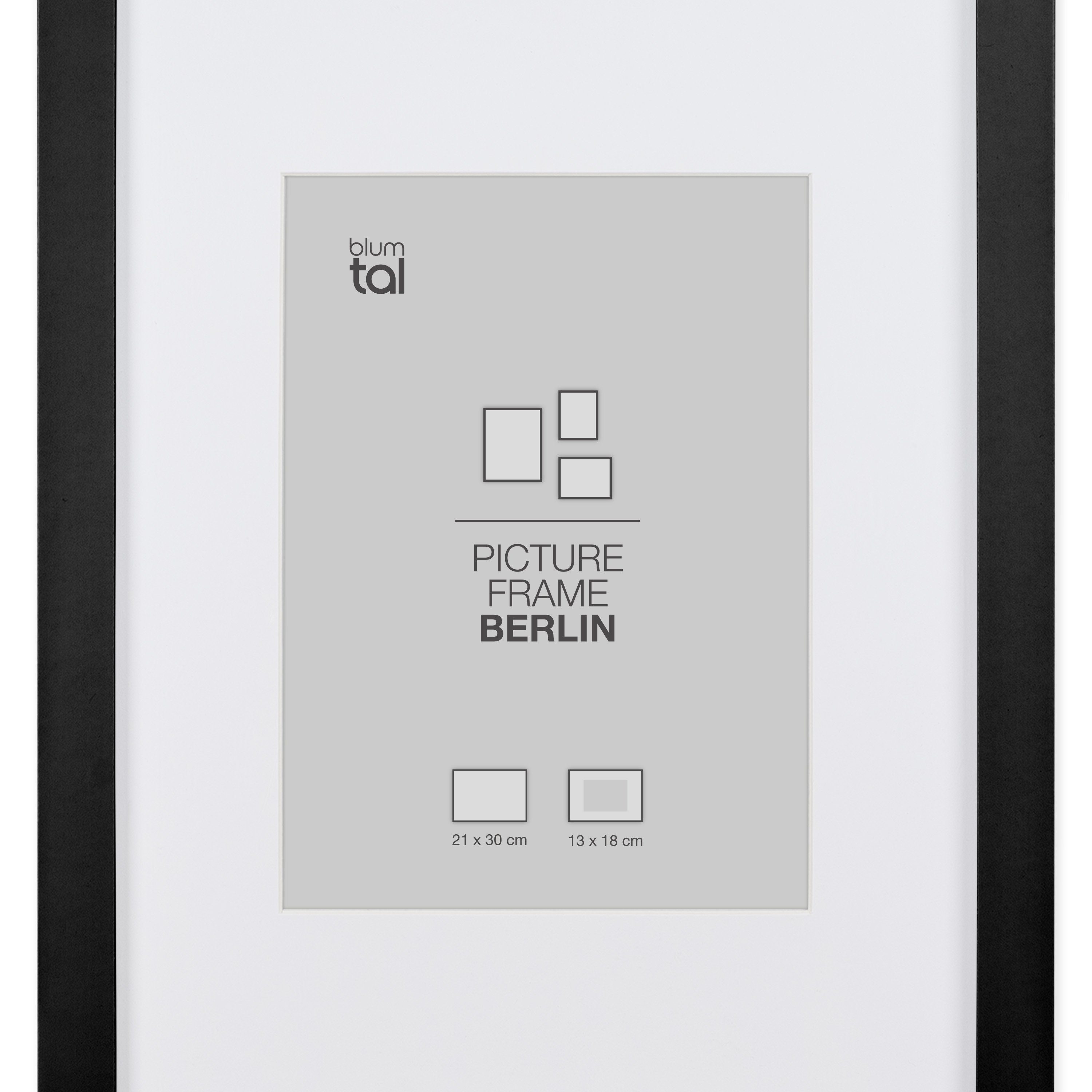 Blumtal Einzelrahmen Berlin - Hochwertiger Fotorahmen mit Passepartout, (Ei günstig online kaufen