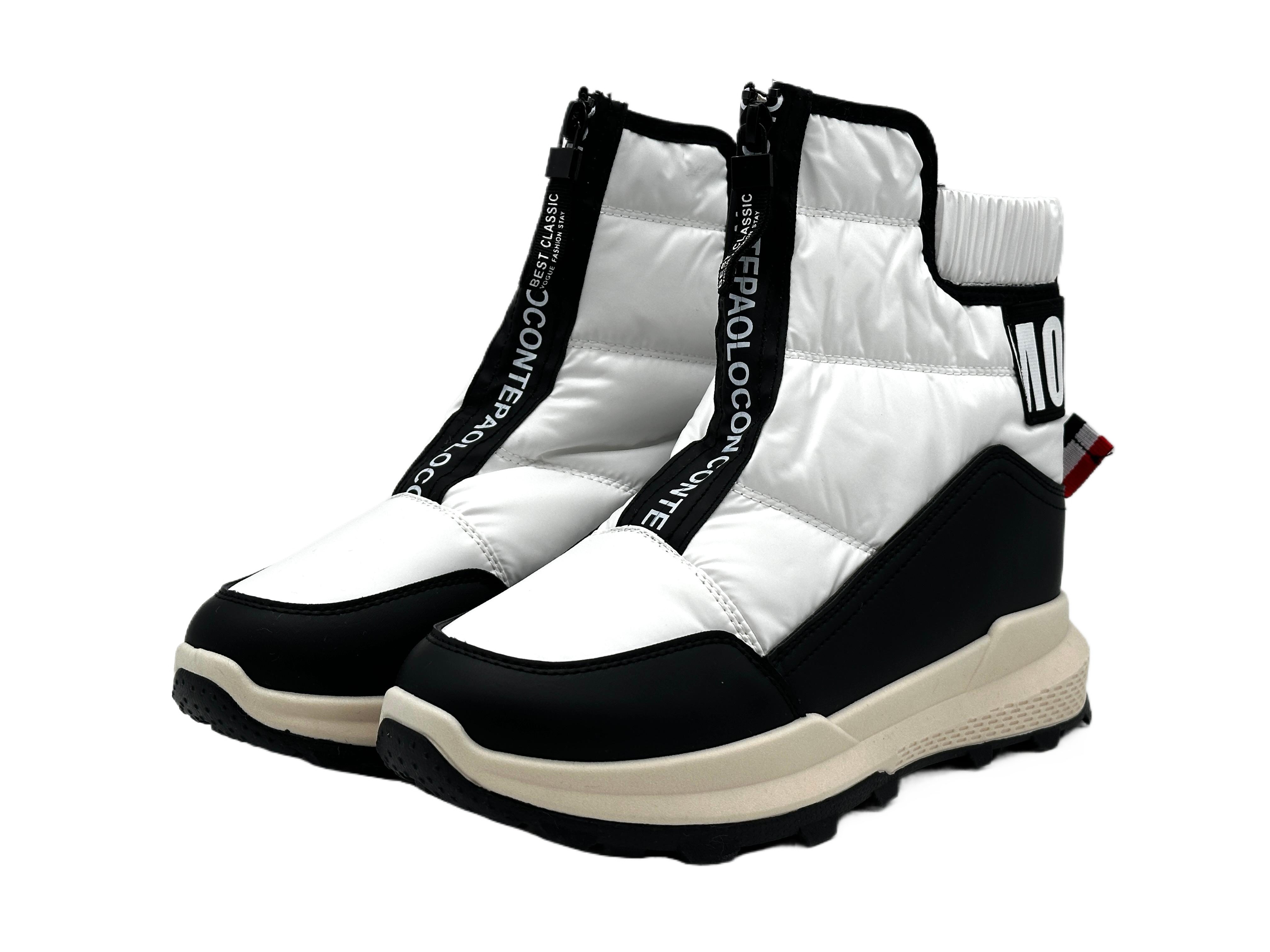 Nowaland Warme Damen Winterstiefeletten mit Reißverschluss Winterstiefelette Kunstfell-Futter und elastischer Schaft für optimalen Komfort