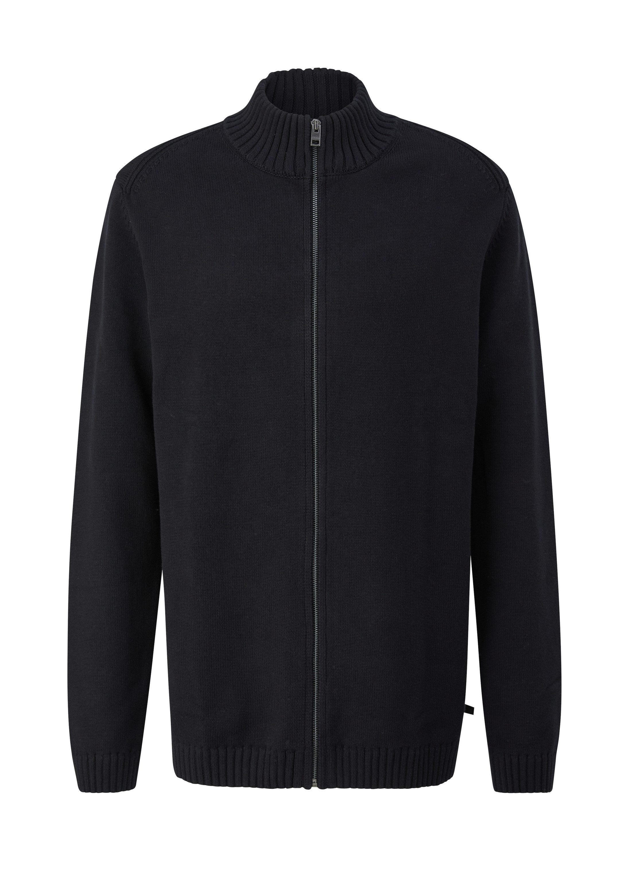 s.Oliver Cardigan Strickjacke Zip-Strickjacke aus 100% Baumwolle
