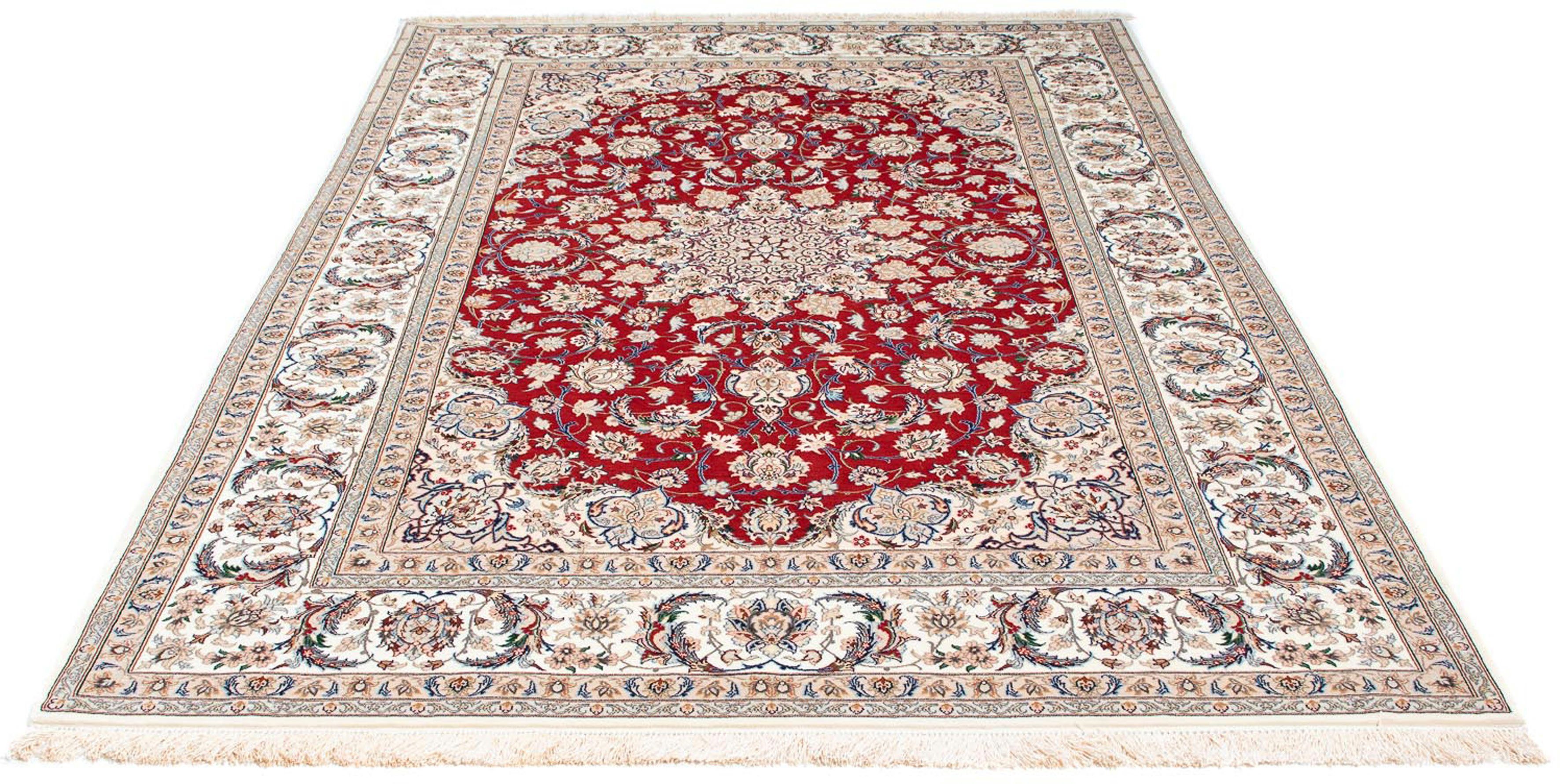 Orientteppich Perser - Isfahan - Premium - 237 x 162 cm - rot, morgenland, rechteckig, Höhe: 6 mm, Wohnzimmer, Handgeknüpft, Einzelstück mit Zertifikat