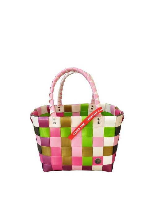 Witzgall Einkaufskorb Witzgall ICE BAG Mini Shopper 5008-39, Einkaufstasche rosa-lila-grün, robuster, recycelter Kunststoff