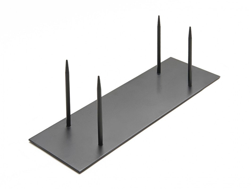 NaDeco Dekoobjekt Metallständer in Schwarz mit 4 Pins, Maße 40x13x13cm, Pins 13cm