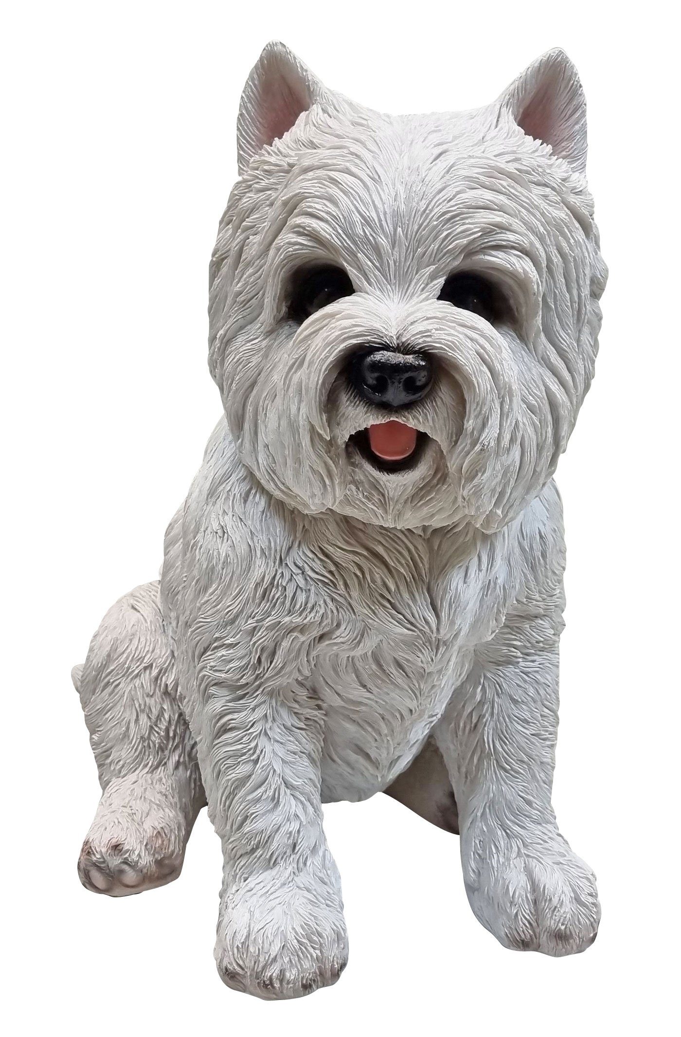 Terrier lebensecht St), Gartenfigur (1 Plus Gartendeko, Fachhandel West Deko-Figur Highland Westi,