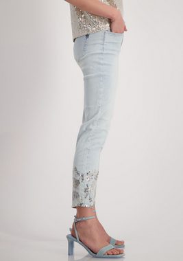 Monari Slim-fit-Jeans mit Stickerei